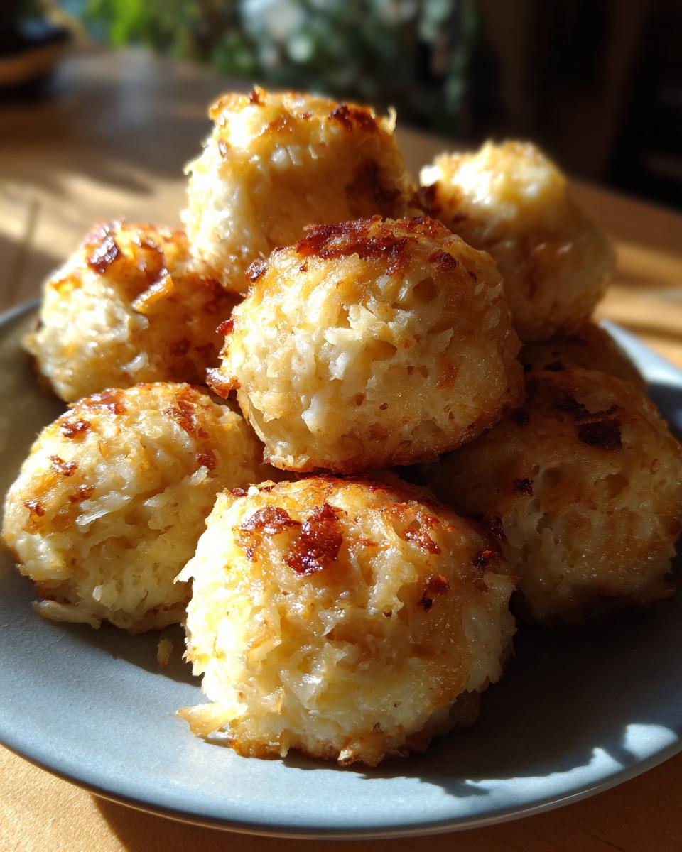 A close-up of golden-brown, ultra-tender Italian meatballs piled on a plate, ready to be served.