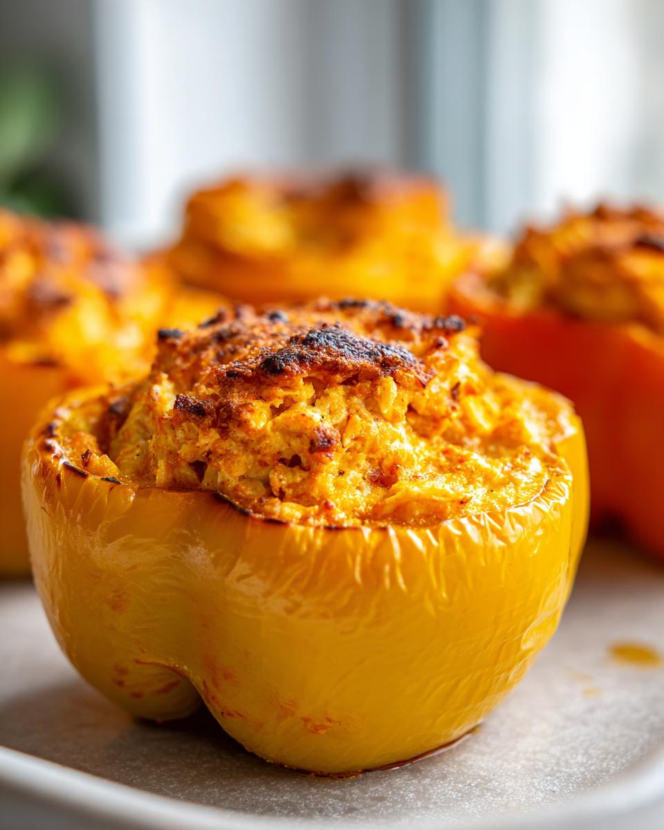 buffalo chicken stuffed peppers with cottage cheese - Other 1