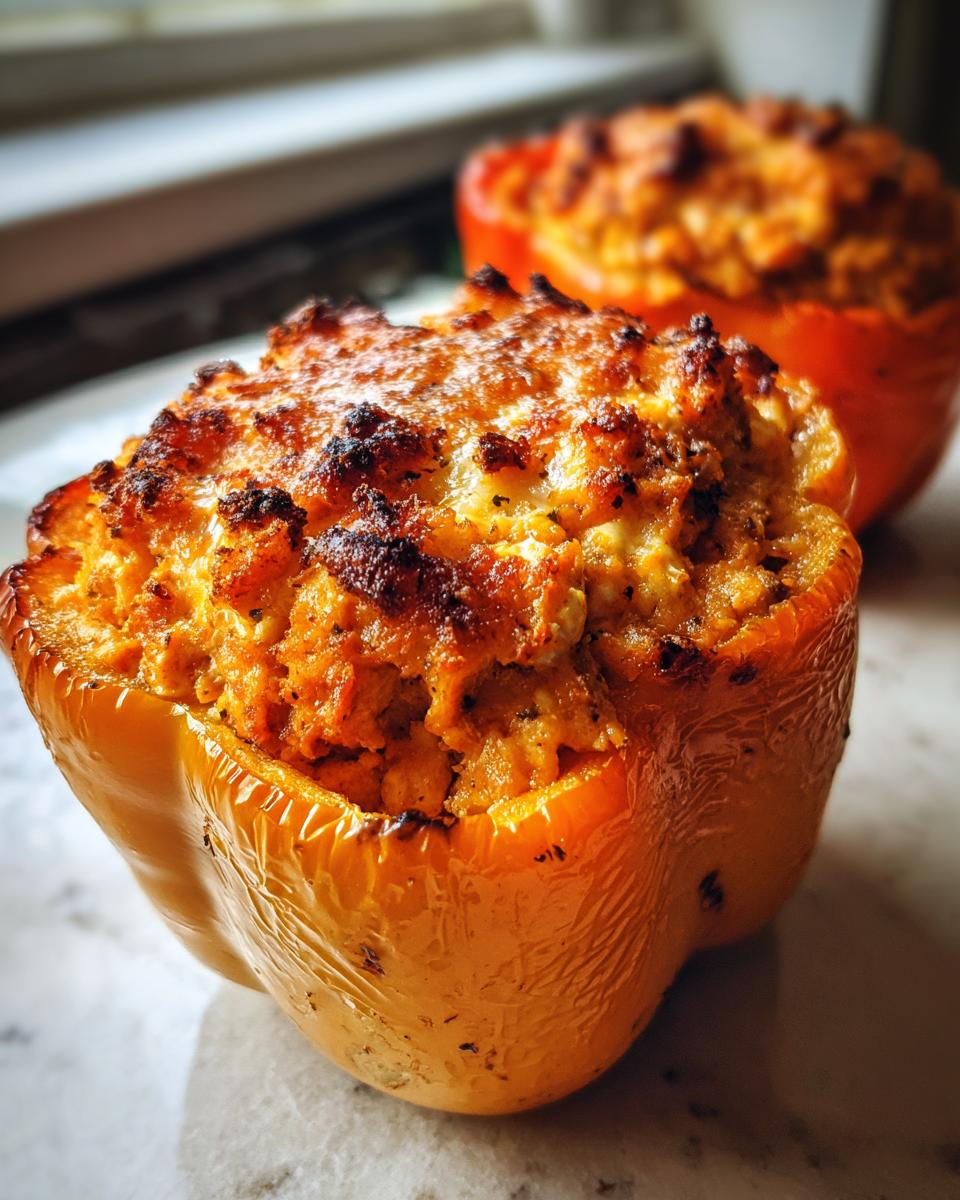 buffalo chicken stuffed peppers with cottage cheese - Other 2