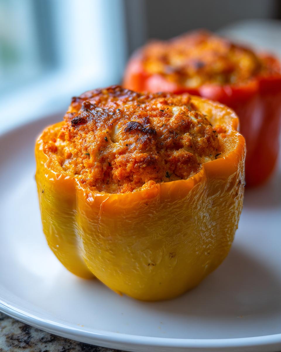 buffalo chicken stuffed peppers with cottage cheese - Other 3