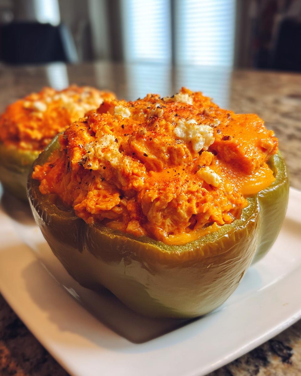buffalo chicken stuffed peppers with cottage cheese - Other 4