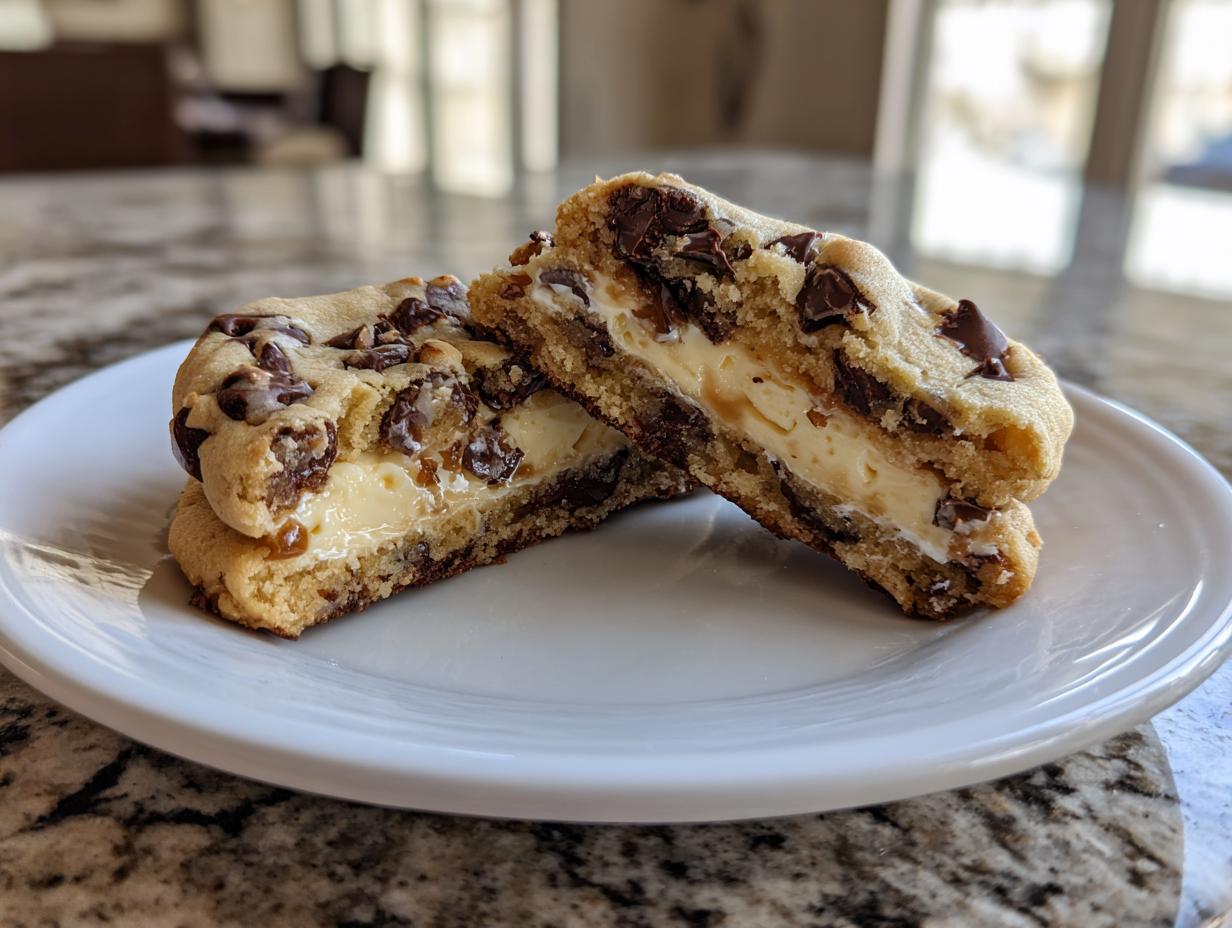 chocolate chip cheesecake cookies - Featured