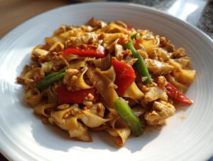 thai drunken noodles recipe chicken - Featured