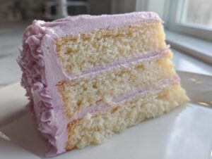 white and lavender cake - Featured